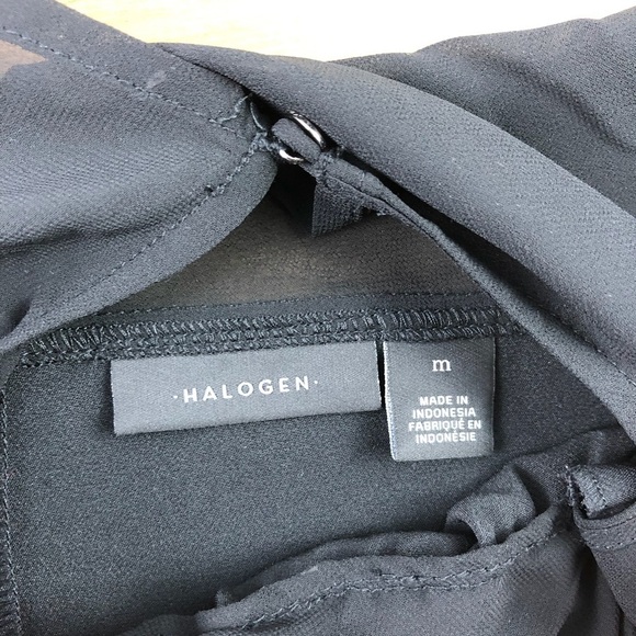 Halogen black sleeveless ruffle front blouse - Picture 3 of 7